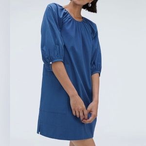 NWT Everlane Seersucker Puff sleeve dress